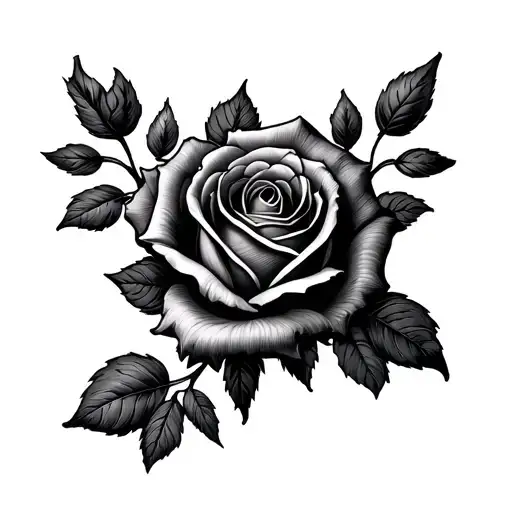 Roman Numerals And Rose Vine