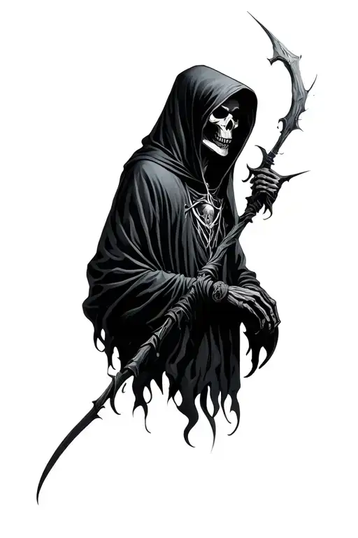 Dark Hooded Reaper Silohuette