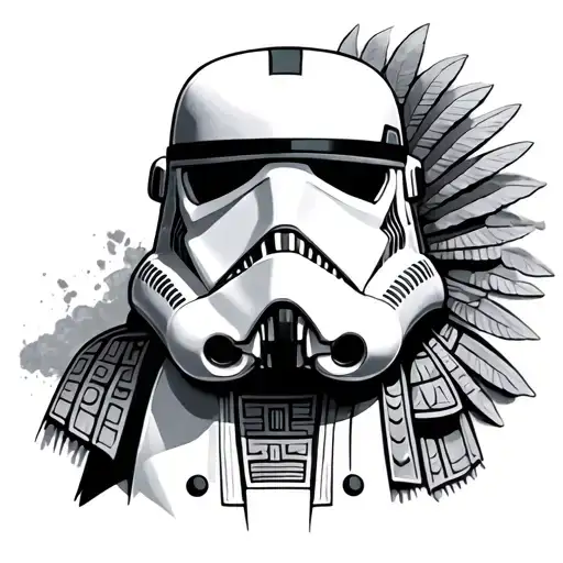 Stormtrooper With Mayan Warrior Mashup