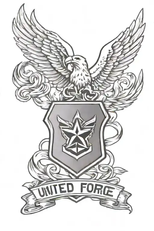 United States Air Force Logo With Air Force Dog Tag Number