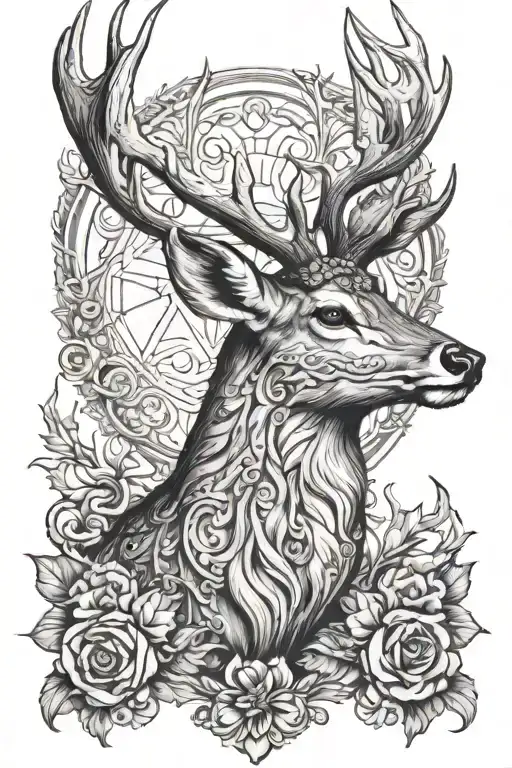 Deer With Antlers Made