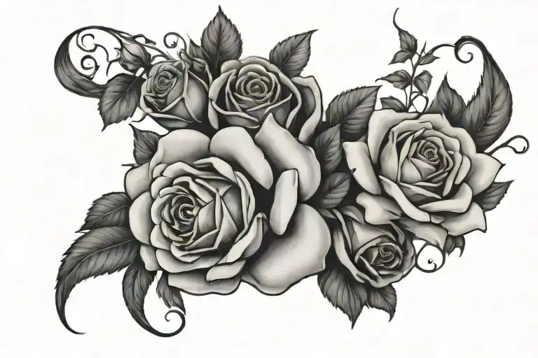 Honeysuckle And Rose Bouquet