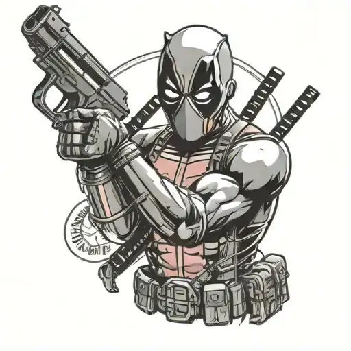 Deadpool Arm With Funny Text