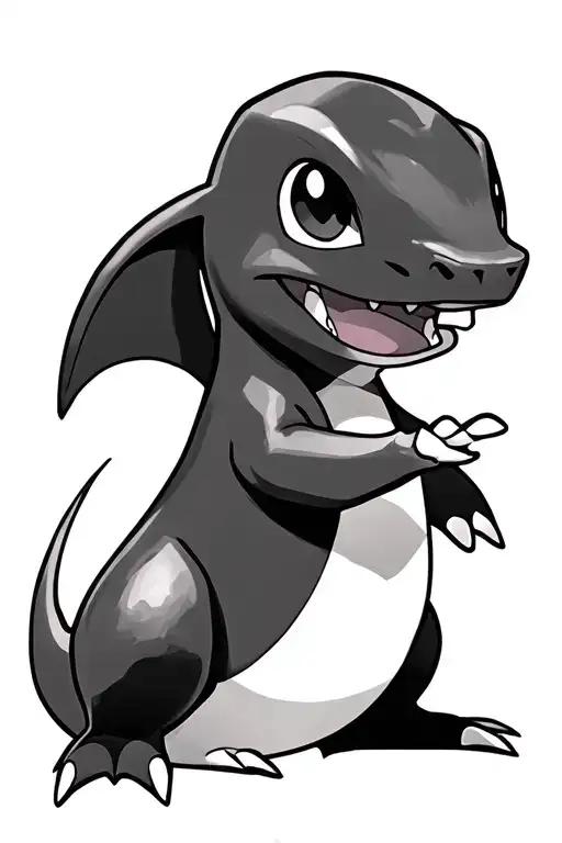 Pokemon Charmander Evolution White And Black
