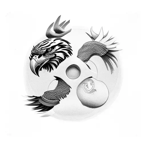 Eagle And Tiger Ying Yang