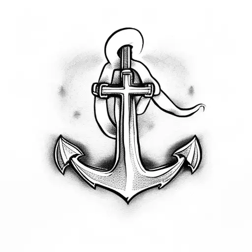 Anchor With Cross Top