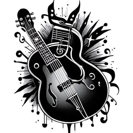 Music Themed Tattoo Design