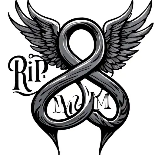 Rip Mom Infinity Symbol With Wings