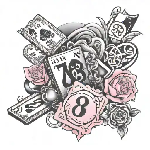 Pink Birth Year And Card Game