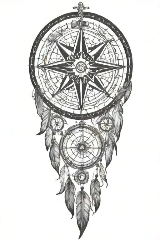 Compass And Dream Catcher