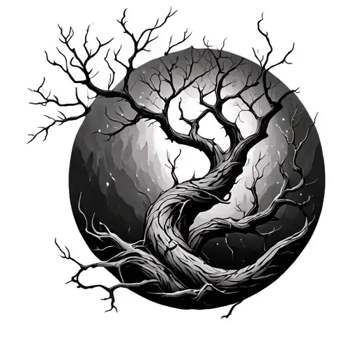 Twisted Tree Tattoo