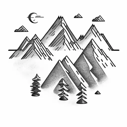 Mountain Scene With Words
