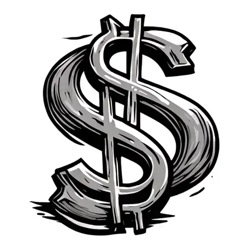 Dollar Sign For Ring Finger With A Black Shade