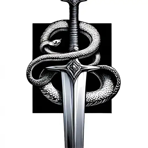 Sword With A Snake Around It