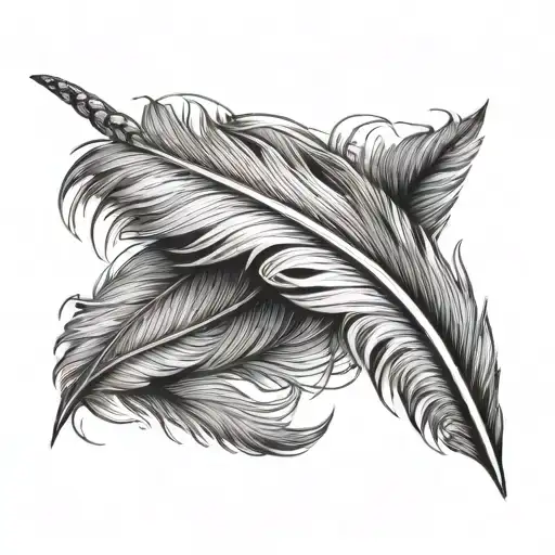 Feather Shaped Like A J