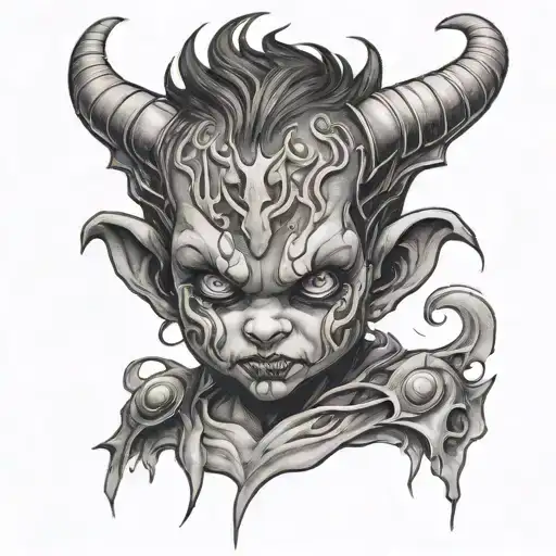 Demon Child With A Innecont Look