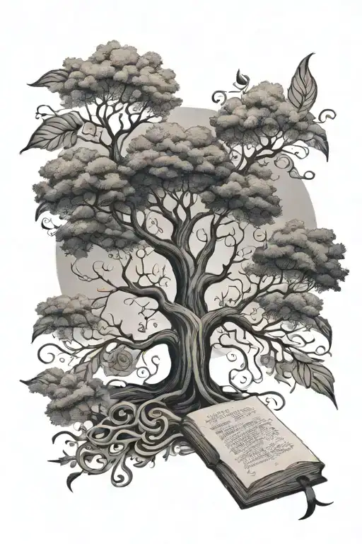 Tree Of Life And Bible Verses Flowing