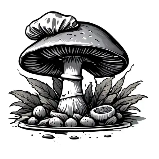 An Mushroom Small Chef Cooking