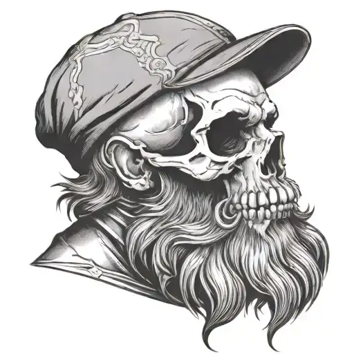 Skull With A Beard