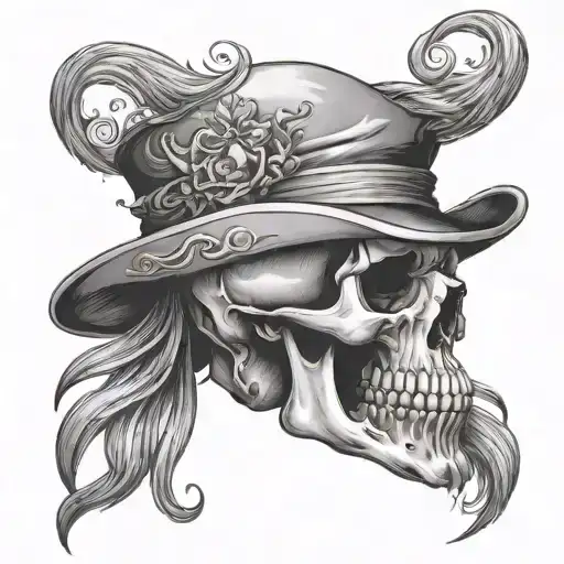 Skull With A Beard Without Hair