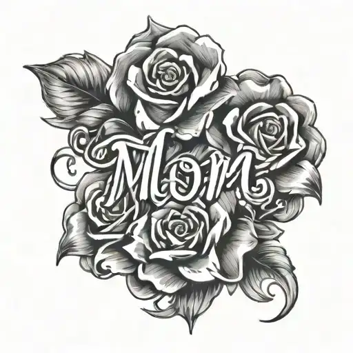 Mom Tattoo With Her Name Written