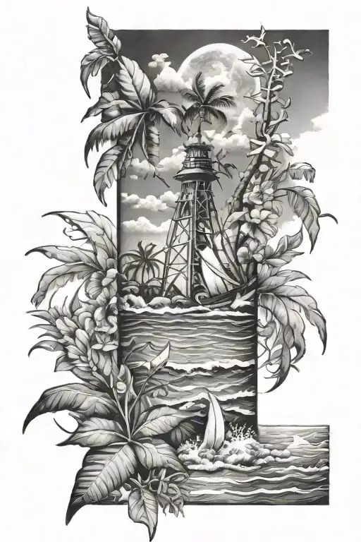 Beach Theme Forearm Sleve Tattoo On My Arm