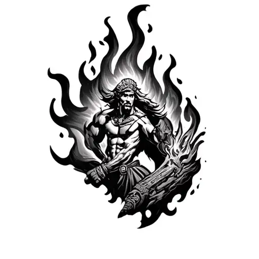 Chicano Style Prometheus Stealing Fire