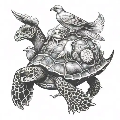 Cow Goats Chickens Ducks Land To Sea Turtle