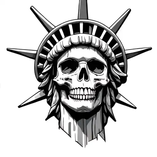 Skull Statue Of Liberty
