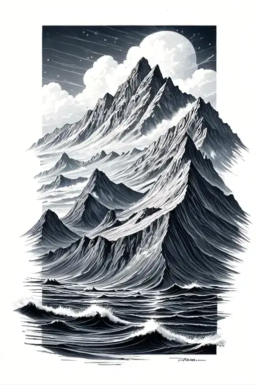 Mountains Ocean Fravahar