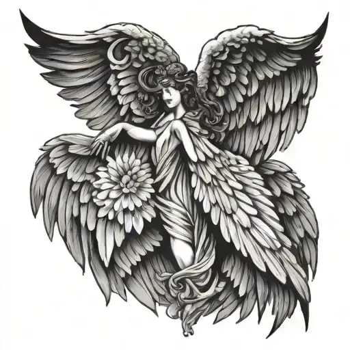 55 In Angel Wings Spread