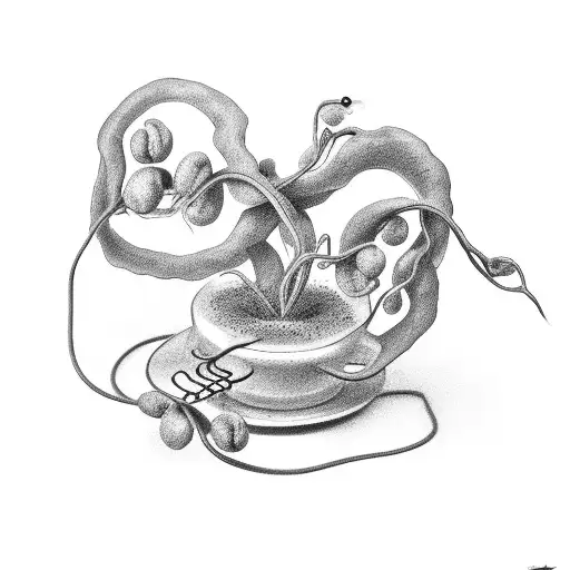 A Customer Service Headset Intertwined With A Coffee Bean Vine