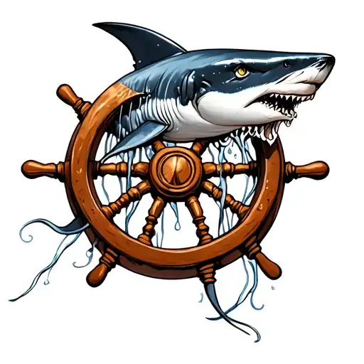 Captains Wheel Hammerhead Shark Jellyfish