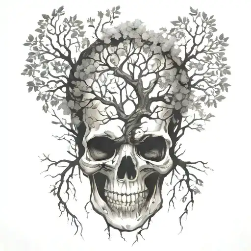 Tree Of Life On A Skull