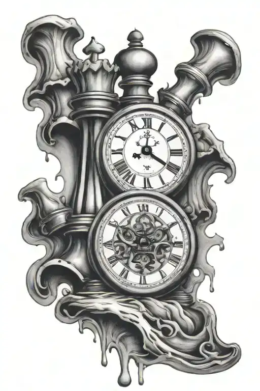 Chess And Clock Melting