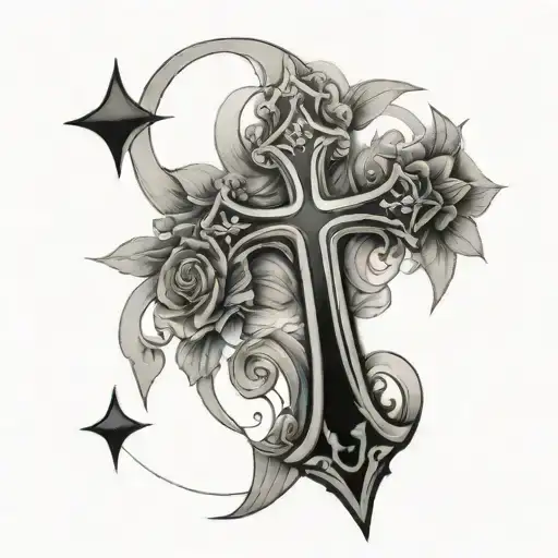 Tattoo With My Friends Birthday And A Cross