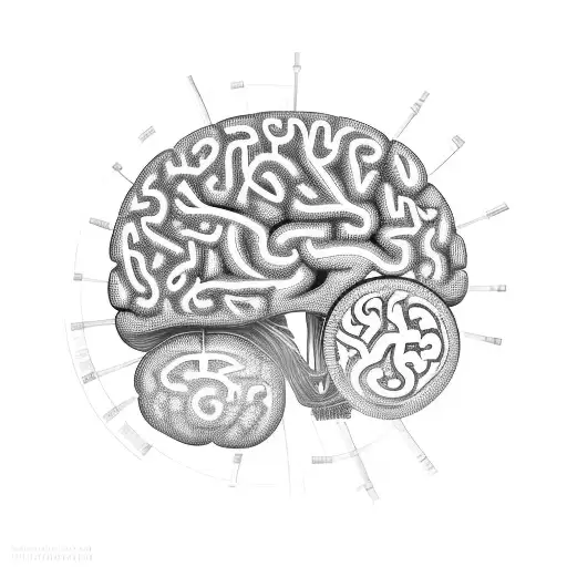 An Intricate Brain With Gears And Weights Symbolizing The Power Of Psychology And Strength