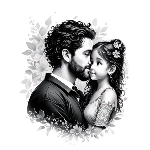 Father And Young Daughter