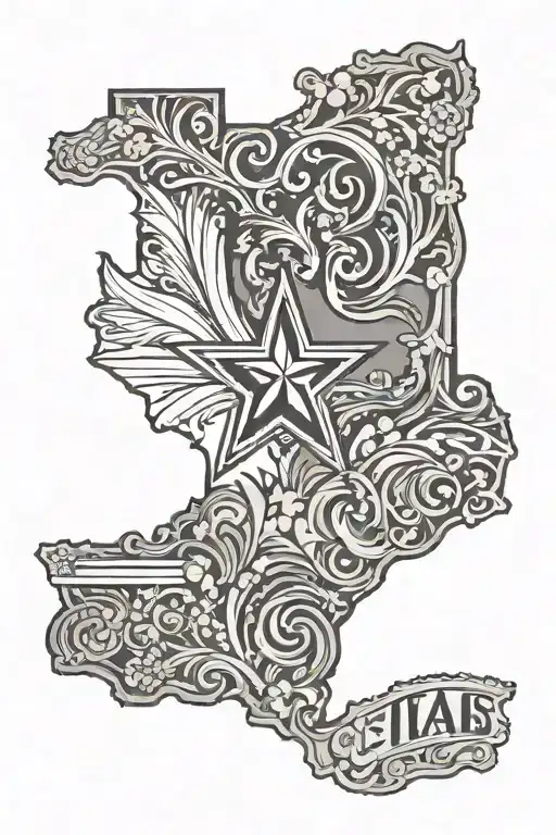 Texas State Outline With 956 Inside