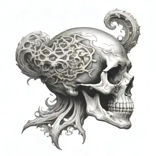 Skull With Nt Hidden Within The Design With No Horns