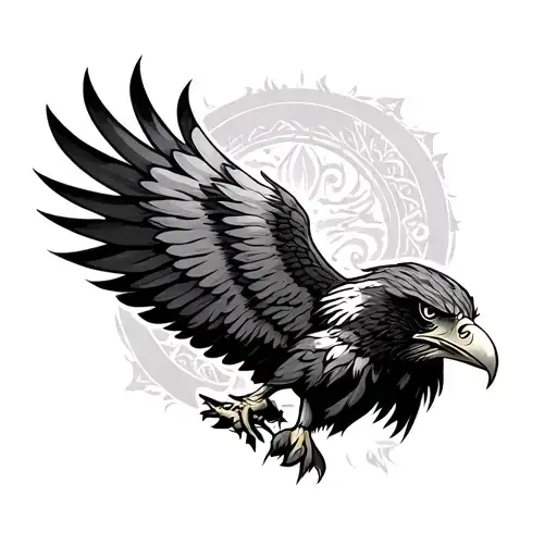 Samoan Pattern Eagle Wings Spread