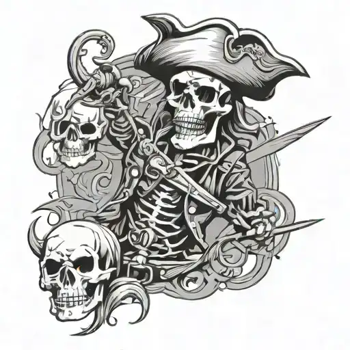 Creepy Pirate Skeleton