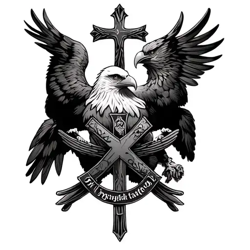 Maltese Cross And Eagle Holding