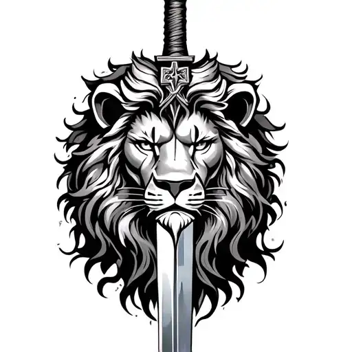 Lion Cross And Sword