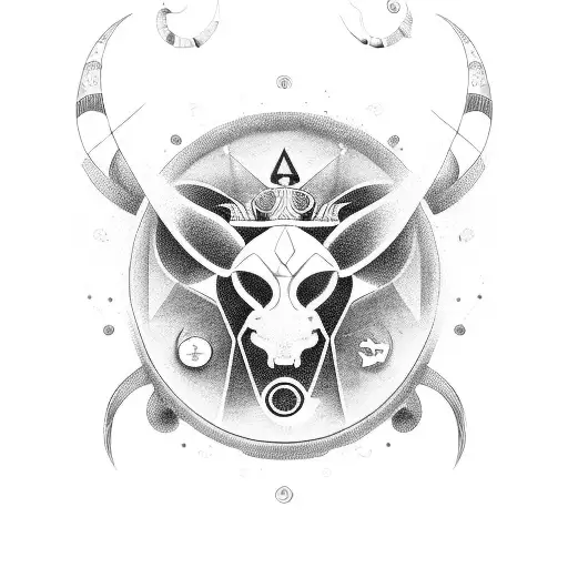 A Minimalist Design Featuring The Symbols Of Scorpio And Leo Zodiac Signs Combined