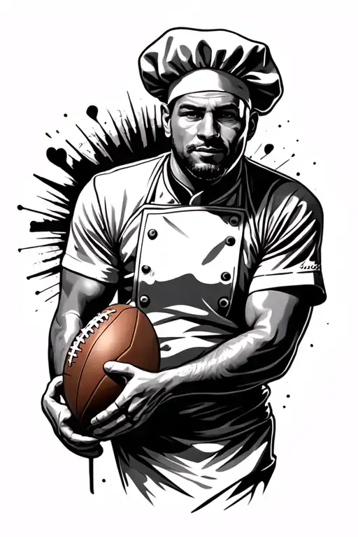 Sleeve For A Chef Who Loves Football As Well