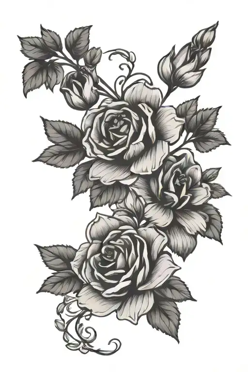 February And December Birth Flowers Intertwined