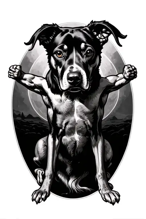 Vitruvian Man Dog
