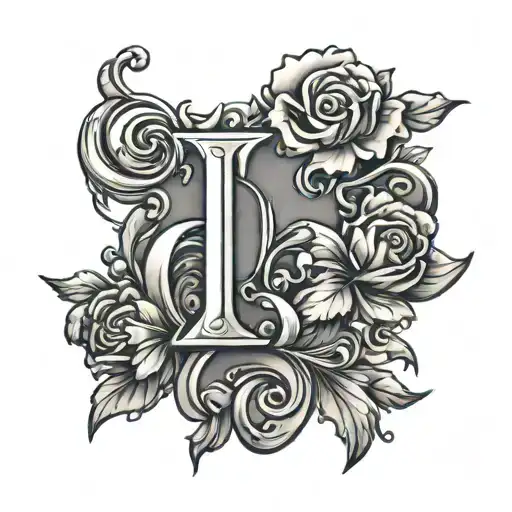 Initial L With Little Heart