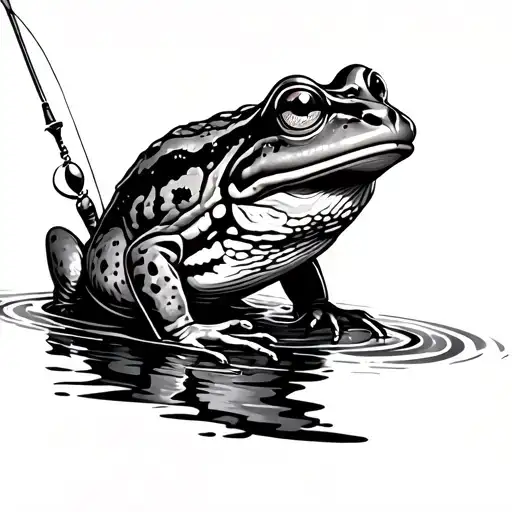 A Frog Fishing